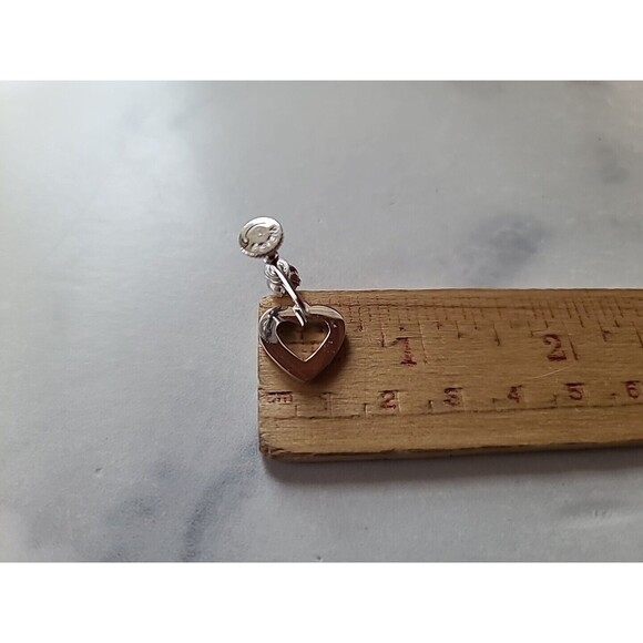 Weiss Clear Rhinestone Heart Shaped Dangling Screwback Earrings - Picture 10 of 10